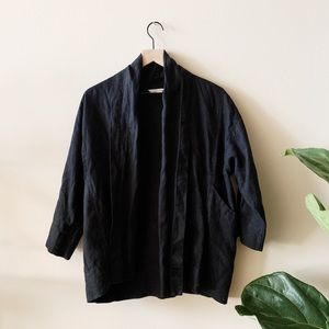 Elizabeth Suzann Clyde Jacket in Black Linen